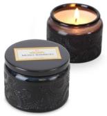 Voluspa Moso Bamboo Embossed Glass Jar Candle 