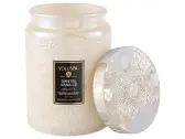 Voluspa Santal Vanille Large Embossed Glass Doftljus 