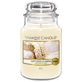 Yankee Candle Soft Wool & Amber Doftljus Large 